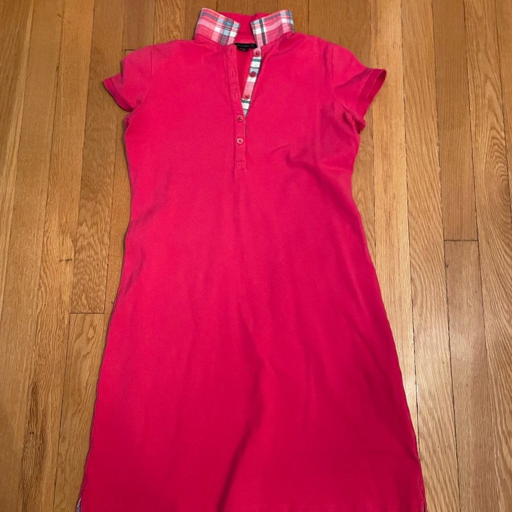VGUC Lands' End Hot Pink SS Polo Dress, Madress collar, W XXS/P, 0